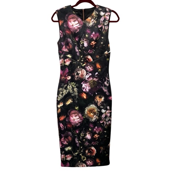 Ted Baker London Rasie Shadow Floral Sheath Bodycon Dress Women’s US6 - Picture 6 of 16